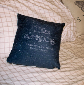 I Like Sleeping Throw Pillow