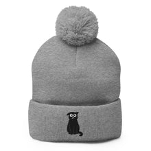 Load image into Gallery viewer, Sad Cat Pom Pom Beanie
